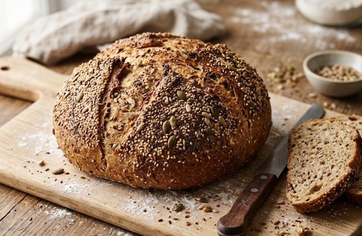 Pan de cinco cereales con semillas